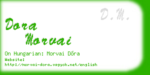 dora morvai business card